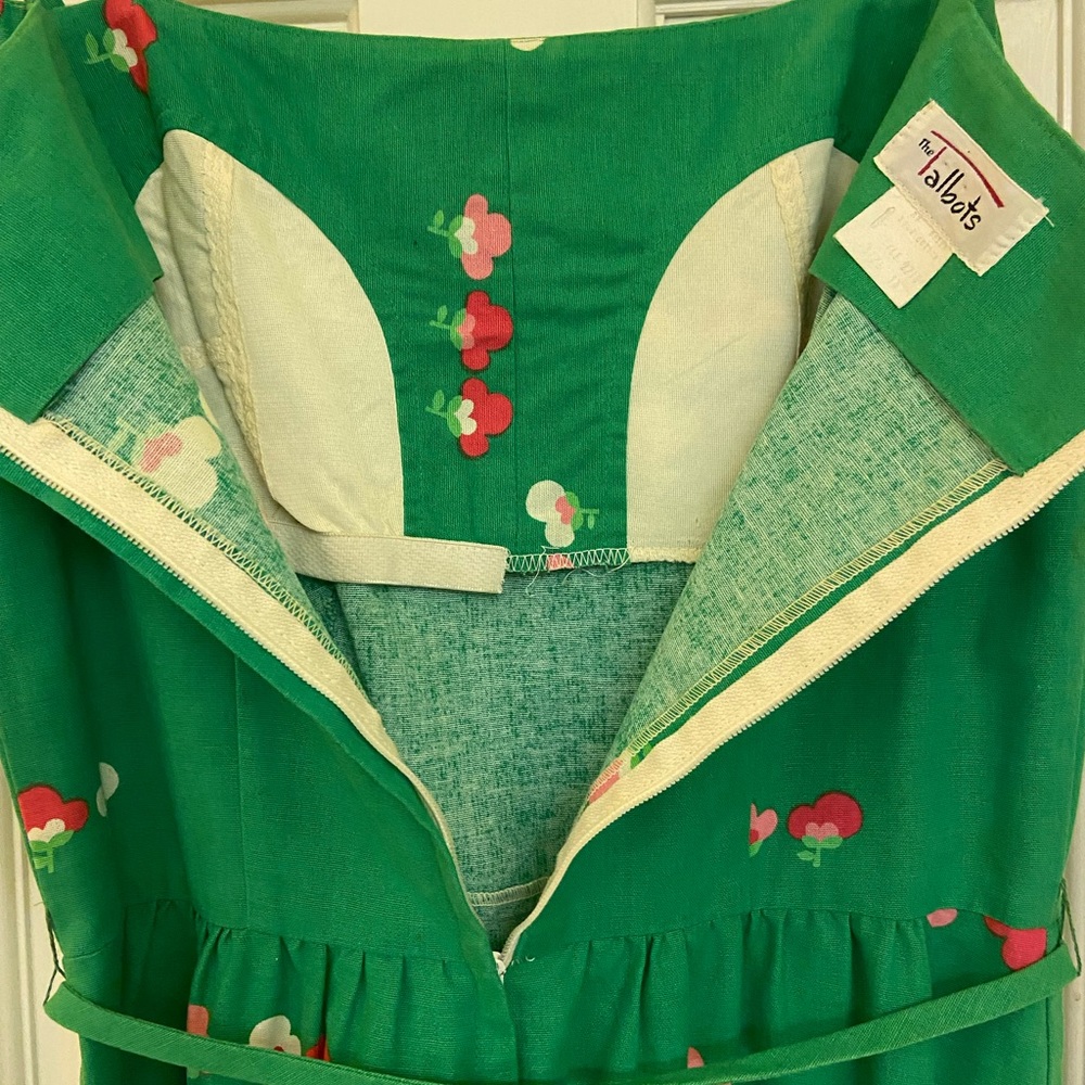 Vintage Green Floral Talbots dress - Picture 10 of 11